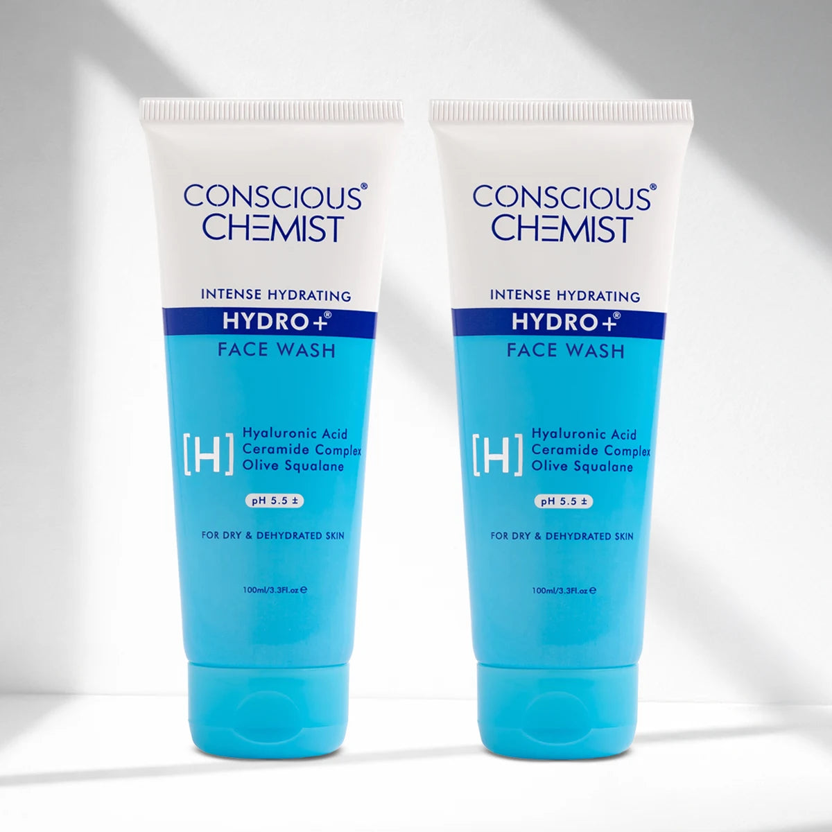 Hydro+ Face Wash( Pack Of Two) | Hyaluronic Acid & Ceramides | 2x100 ml