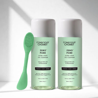 Pore Cleansing Trio | Zero Pore Cleanser - 50 ml & Silicone Brush