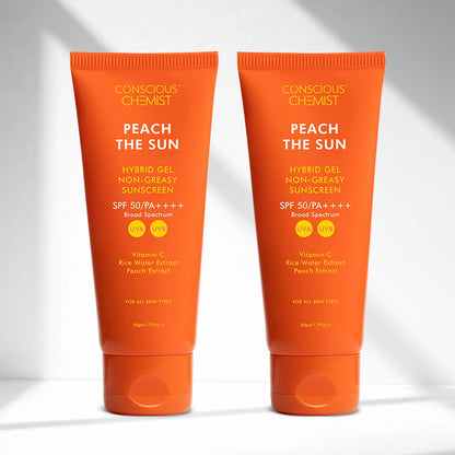 Peach The Sun (Pack Of Two) | SPF 50 PA++++ | 2x50 Gms