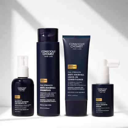 Essential Hair Growth Kit | Oil + Shampoo + Conditioner + Serum | Reduces Hairfall & Supports Healthy Growth