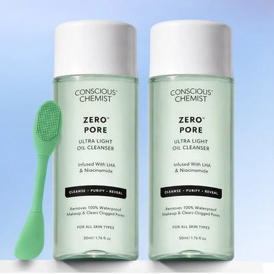 Pore Cleansing Trio | Zero Pore Cleanser - 50 ml & Silicone Brush