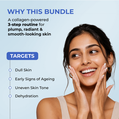Collagen & Brightening Routine | Berry Bright Face Wash, Peptide Serum & Collagen Jelly Cream | flat 50