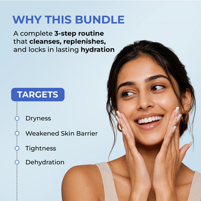 Dry Skin Hydration Trio | Hydrating Face Wash, Toner and Moisturizer | flat 50