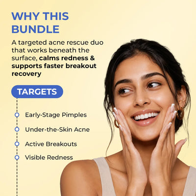 Acne Rescue Duo | Microneedle Acne Patch & Acne Spot Corrector Gel | flat 50