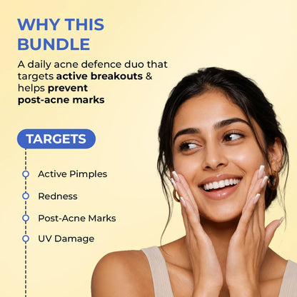 Acne Defence Duo | Acne Spot Corrector Gel & Mineral Sunscreen | Combo