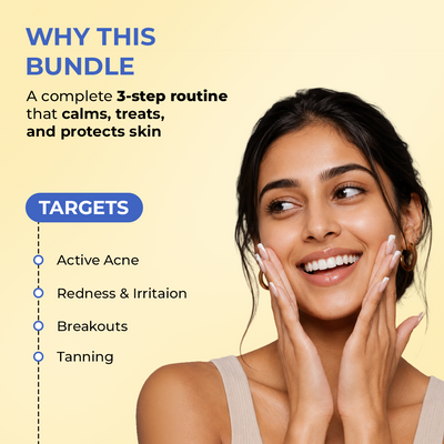 Acne Relief Routine | HOCL Spray, Acne Spot Corrector & Mineral Sunscreen | Flat 50