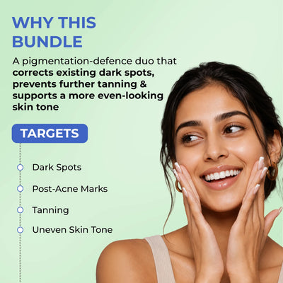 Pigmentation Defence Duo | Trubiom Cream & Cooling Sunscreen | flat 50