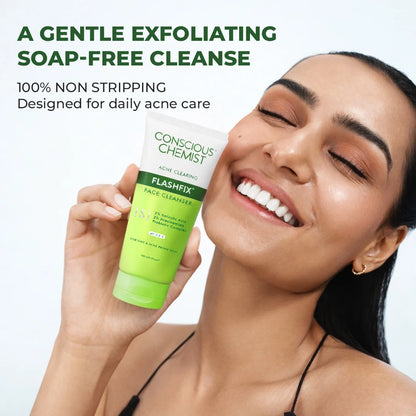 Oil Control & Acne Clearing Exfoliating Face Wash | AHA, BHA & CICA Extract | 100 ml