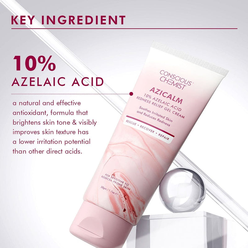 Redness & Inflammation Relief Cream |  10% Azelaic Acid | Heals & Prevents Irritation