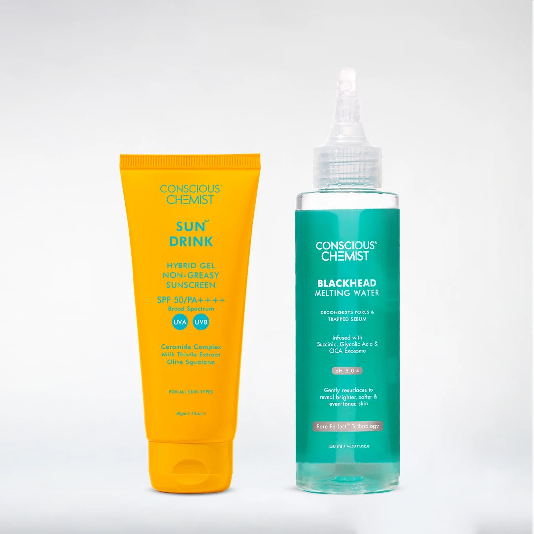 Clear & Protect Duo | Blackhead Melting Water & Sun Drink SPF 50 | Combo