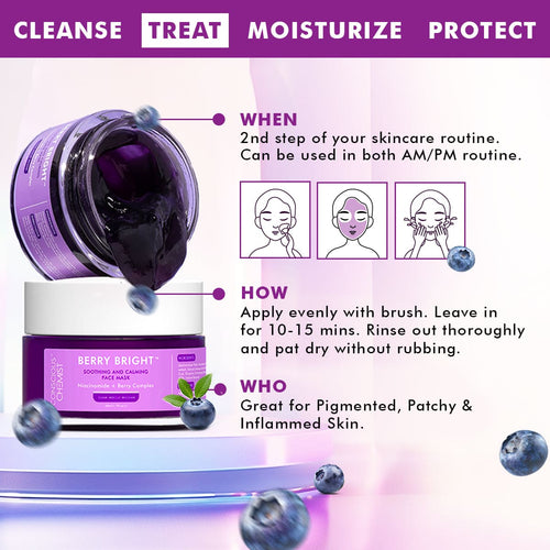 Berry Bright Niacinamide Face Mask | 50 gms | Flash Sale