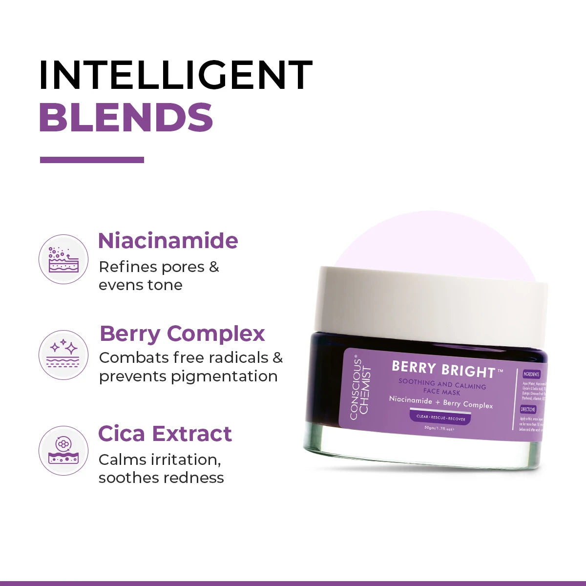 Berry Bright Niacinamide Face Mask | 50 gms