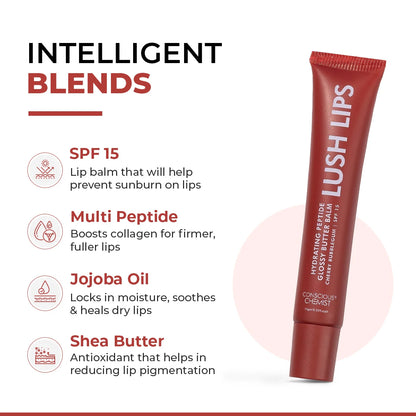 Glossy Peptide Lip Balm | 12 Hrs Hydration | Lush Lips - 15 gms | Special Deal