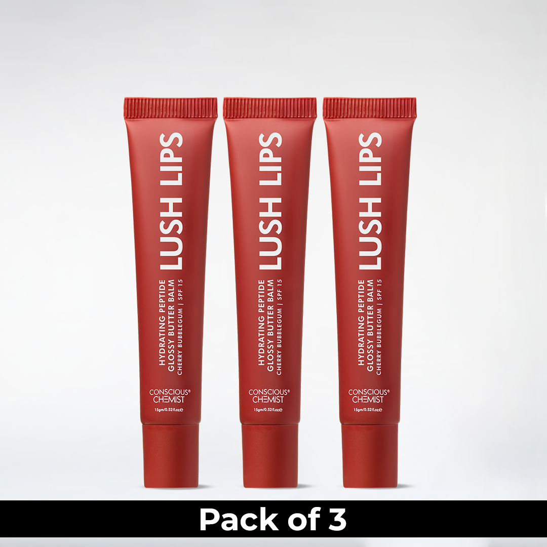 Glossy Peptide Lip Balm | Pack Of 3 | 2 x 15 Gms | Special Deal