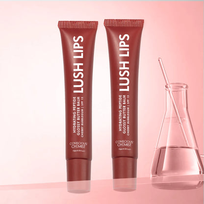 Glossy Peptide Lip Balm (Pack Of 2) | Cherry Bubblegum | 12 Hrs Hydration | 2x15 Gms