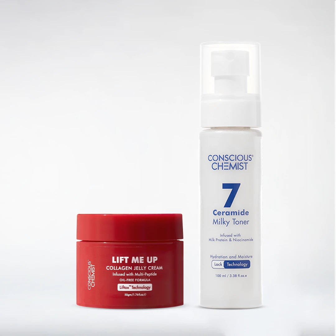 Hydration & Firming Duo | Milky Toner & Collagen Jelly Cream | Combo