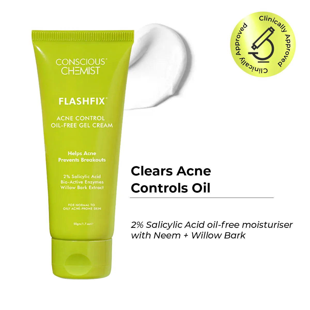 Flashfix Acne Control Oil - Free Gel Cream | 50 gm | Special Deal