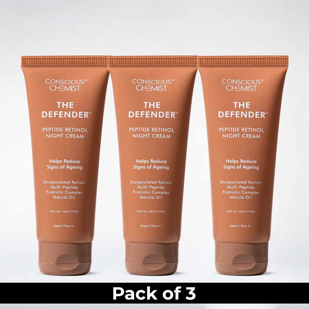 Defender Multi Peptide Retinol Night Anti Ageing Cream | Pack Of 3 | 3 x 50 Gms | Special Deal
