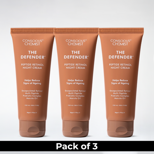 Defender Multi Peptide Retinol Night Anti Ageing Cream | Pack Of 3 | 3 x 50 Gms | Special Deal