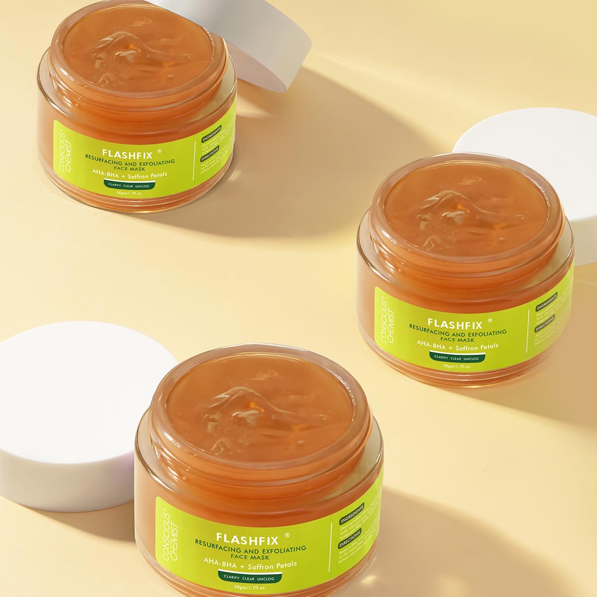 Exfoliating & De-Tan Face Mask | AHA, BHA & Saffron Petal | 50 ml