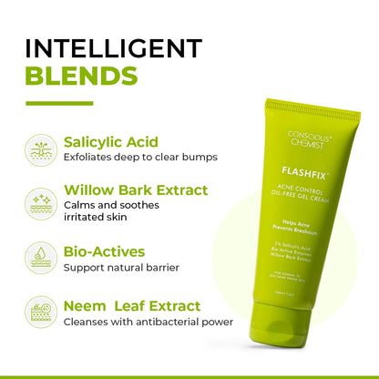 Flashfix Acne Control Oil - Free Gel Cream | 50 gm