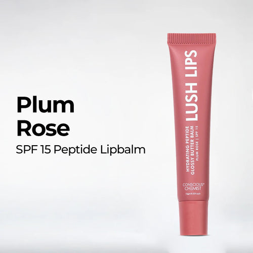 Glossy Peptide Lip Balm | Plum Rose | Hydrates & Plumps | Flash Sale