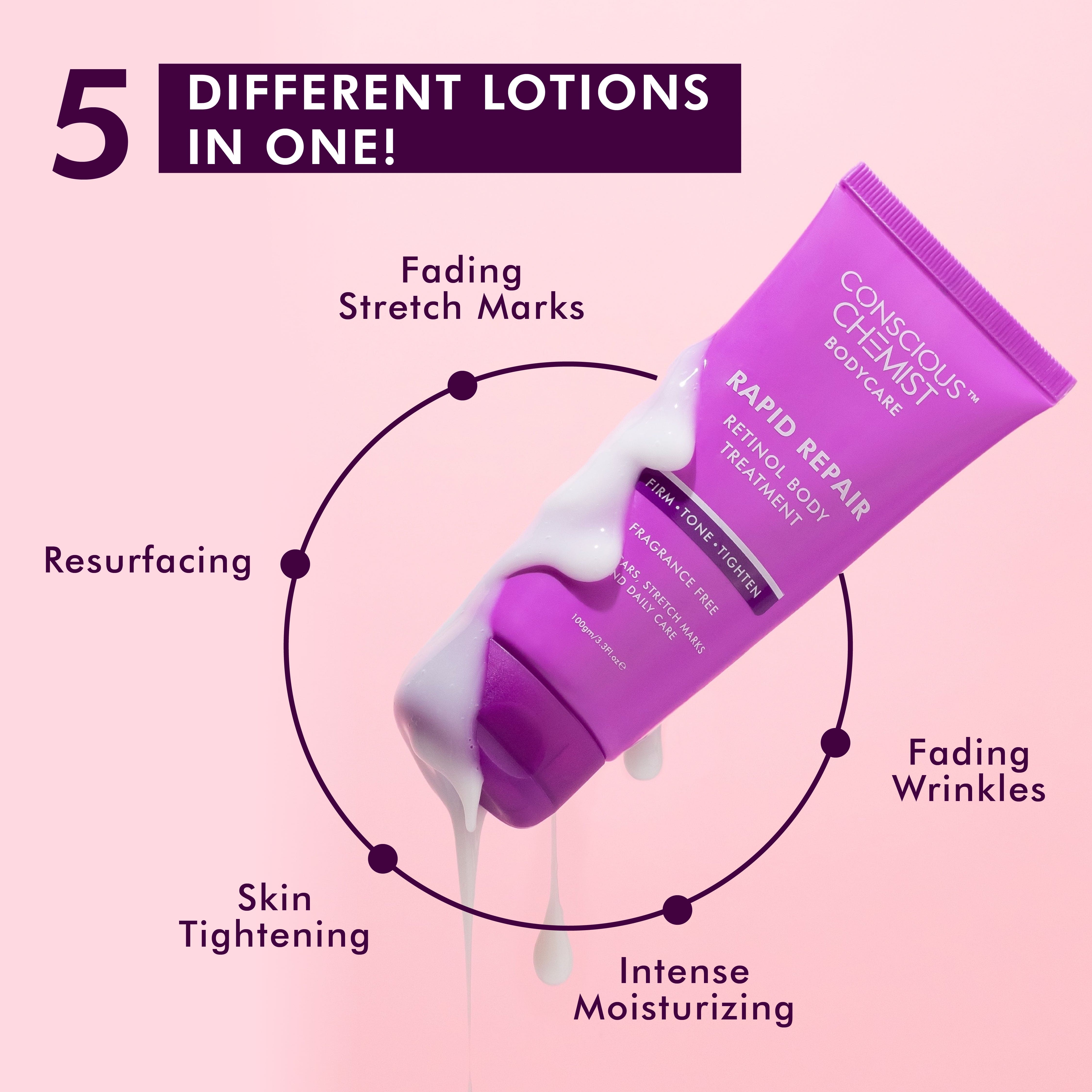 Resurfacing Body Cream | Treats Stretch Marks, Fine Lines & Wrinkles | 100 ml