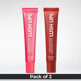 Lush Lips  | Glossy Peptide Lip Balms | cherry bubblegum, Pinky Promise | Pack of 2  | Special Deal