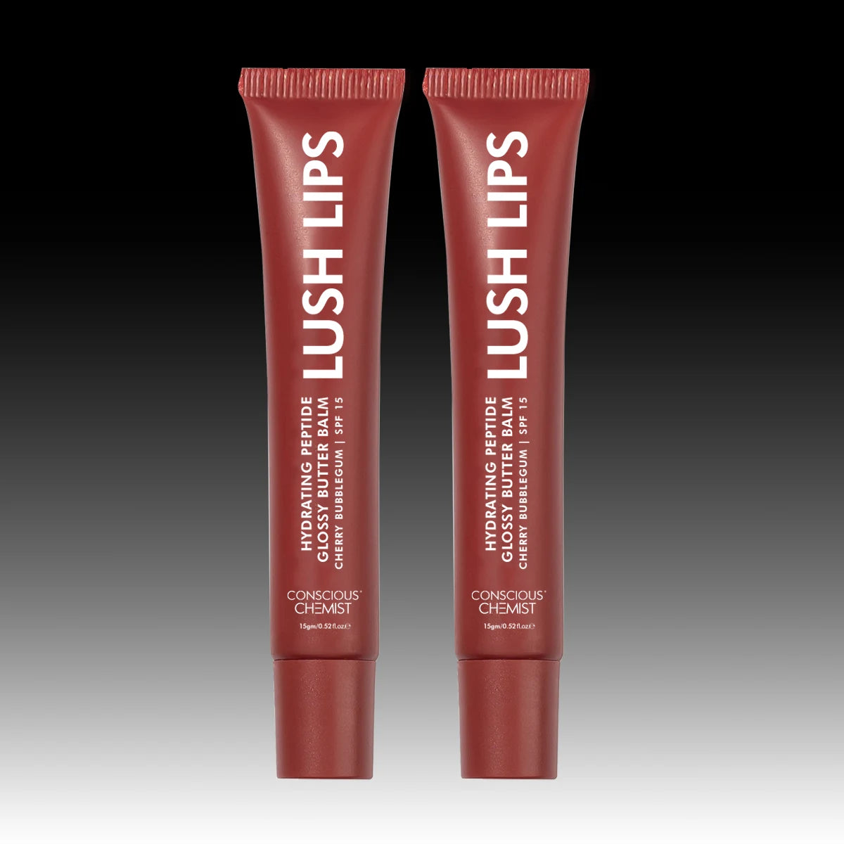 Glossy Peptide Lip Balm (Pack Of 2) | Cherry Bubblegum | 12 Hrs Hydration | 2x15 Gms