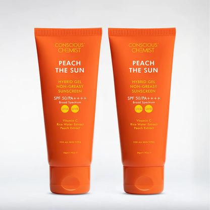 Peach The Sun (Pack Of Two) | SPF 50 PA++++ | 2x50 Gms