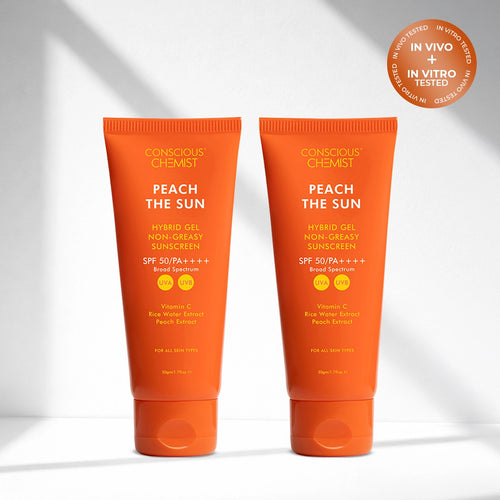 Peach The Sun (Pack Of Two) | SPF 50 PA++++ | 2x50 Gms | Best Deal