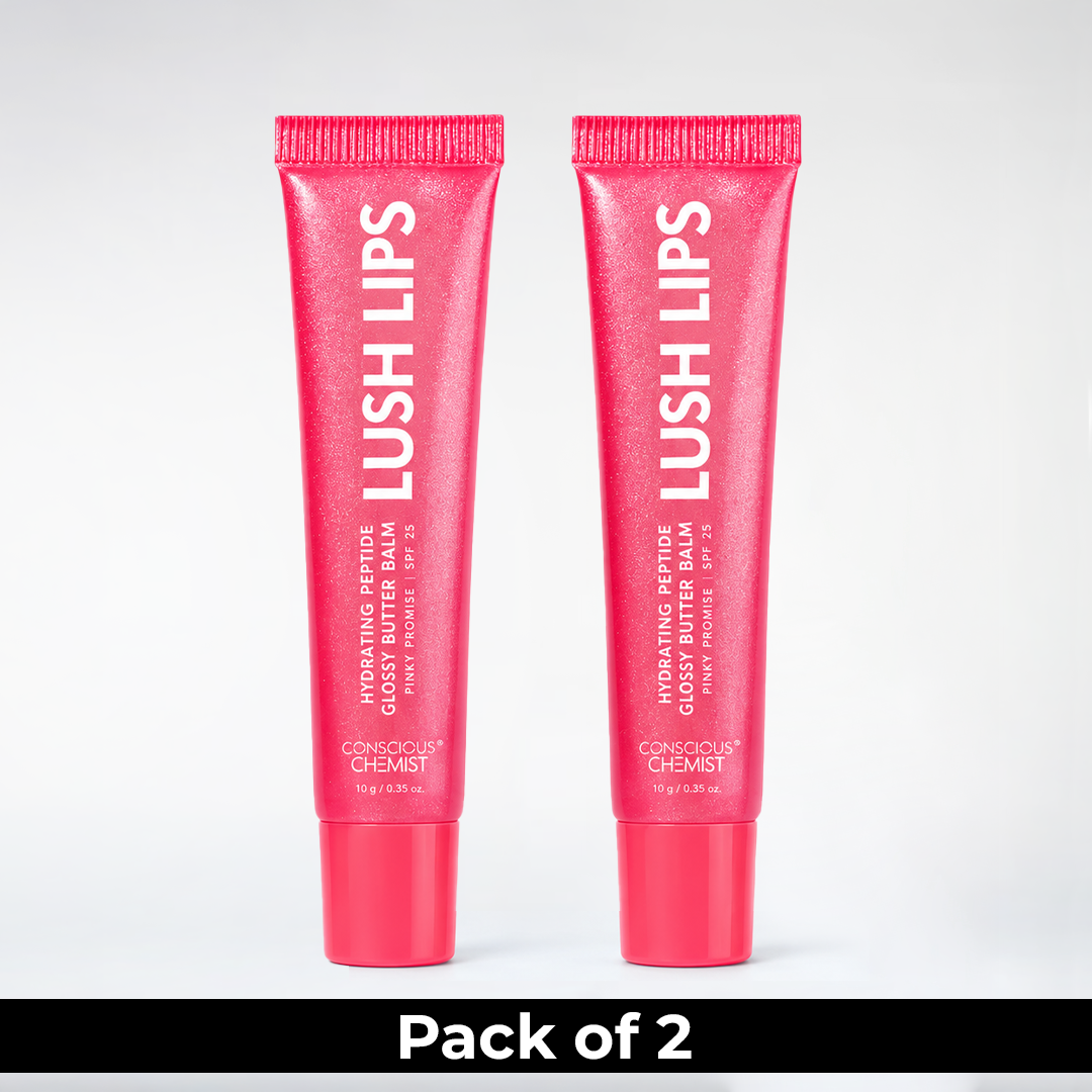 Glossy Peptide Lip Balm | Pinky Promise | Pack Of 2 | 2 x 10 Gms | Special Deal