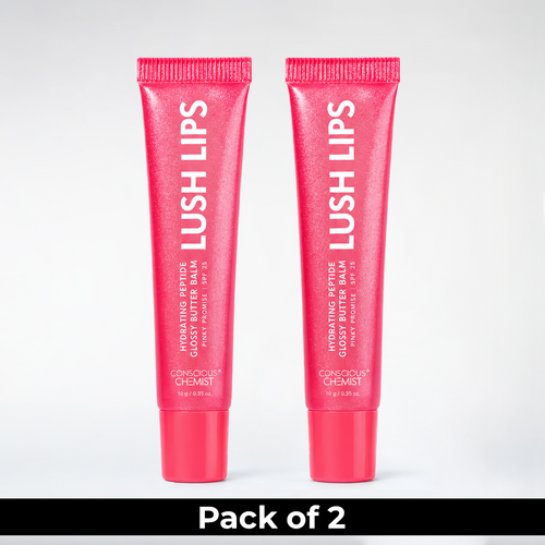 Glossy Peptide Lip Balm | Pinky Promise | Pack Of 2 | 2 x 10 Gms | Special Deal
