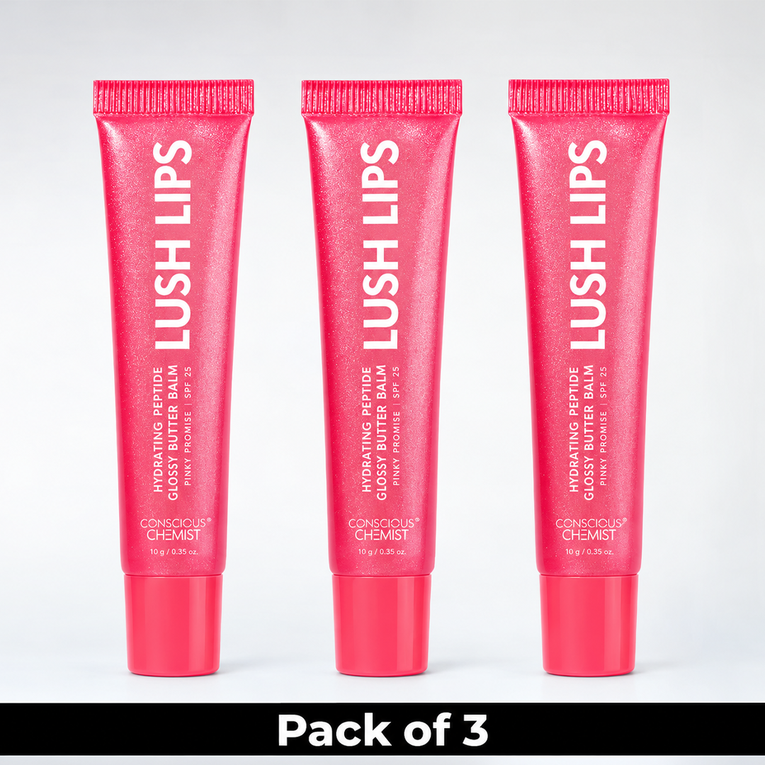 Glossy Peptide Lip Balm | Pinky Promise | Pack Of 3 | 3 x 10 Gms | Special Deal