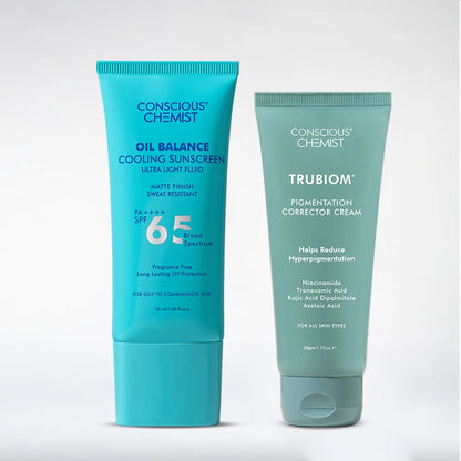 Pigmentation Defence Duo | Trubiom Cream & Cooling Sunscreen | Combo