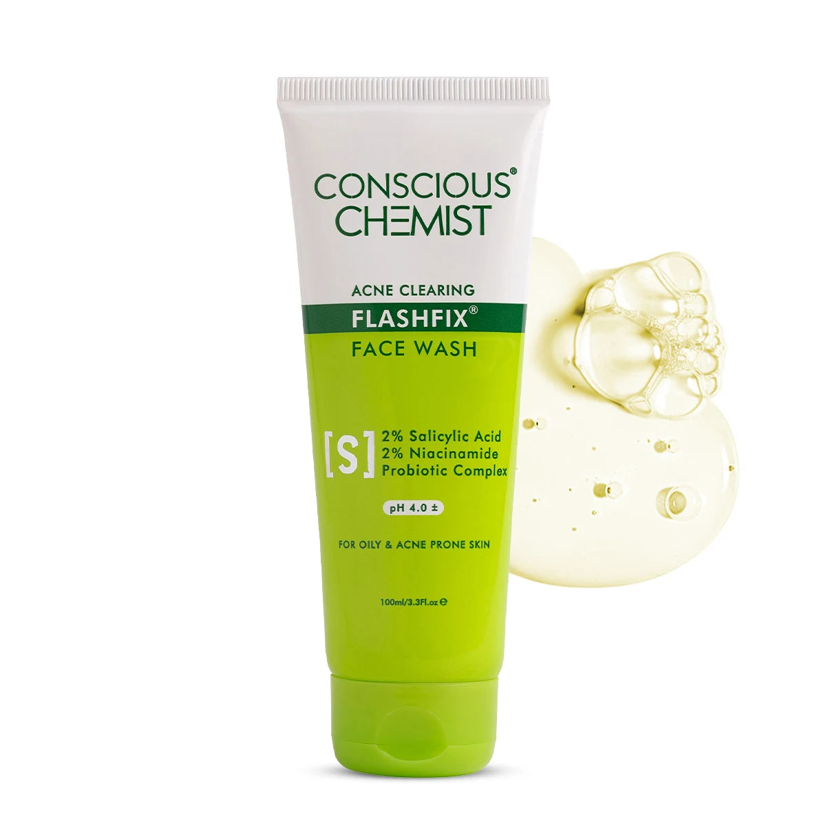 Oil Control & Acne Clearing Exfoliating Face Wash | AHA, BHA & CICA Extract | 100 ml
