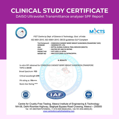 Berry Bright Sunscreen( Pack Of Two ) | SPF 50 PA ++++ & Water Resistant | 2x50 Gms