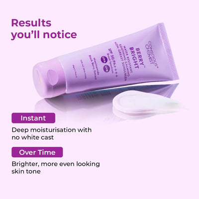 Berry Bright Sunscreen( Pack Of Two ) | SPF 50 PA ++++ & Water Resistant | 2x50 Gms