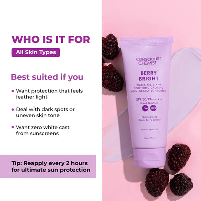 Berry Bright Sunscreen | SPF50 PA ++++ | Super Saver Sale